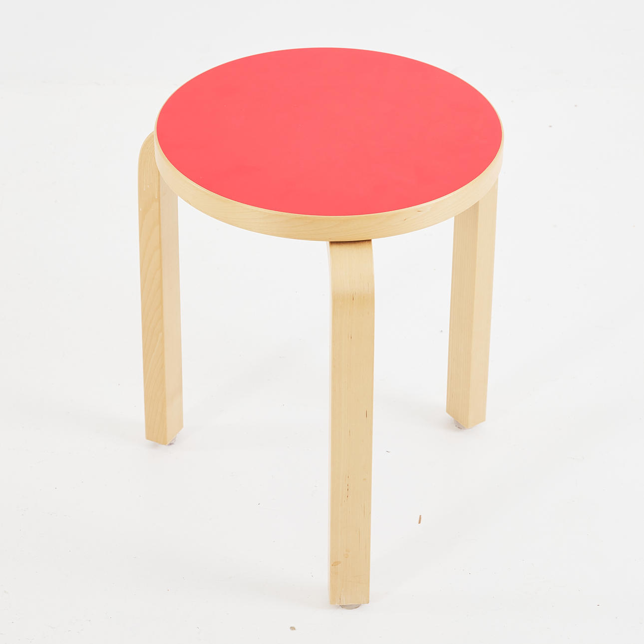 ALVAR AALTO. Stool, Artek, 2003, labeled.