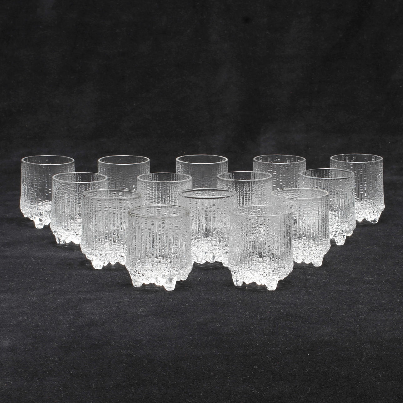 SNAPSGLAS, 14 st, "Ultima Thule", Tapio Wirkkala, Iittala, Finland.