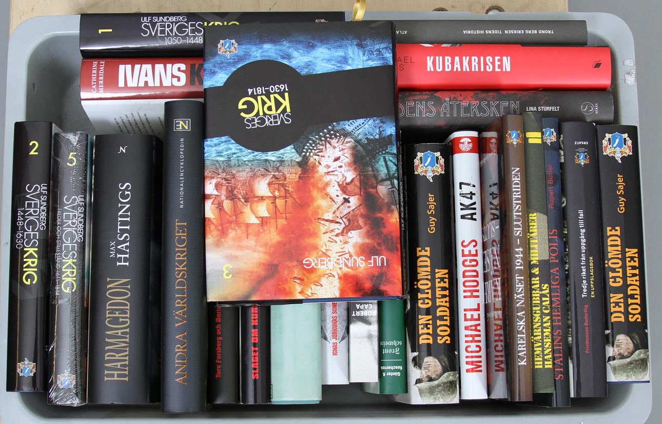 BOKBAND, 23 delar, krigshistoria.