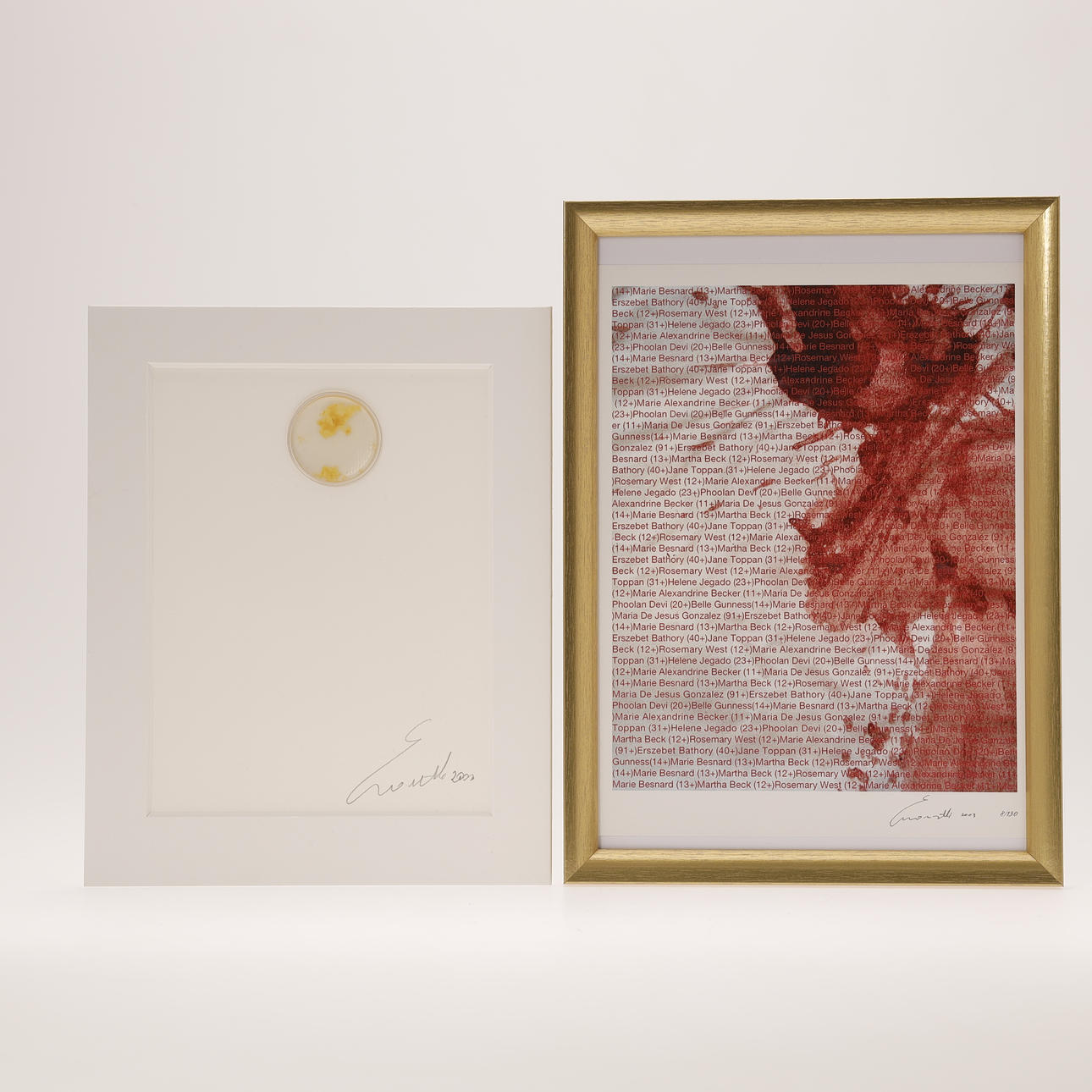 MARCO EVARISTTI (F. 1963). Mixed media and lithography. Trapholt and LSD, signed, 2000-2003, (2).
