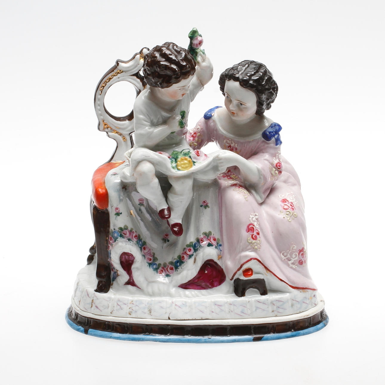 SKRIVSTÄLL, porslin, rokokostil, 1800-talets andra hälft.