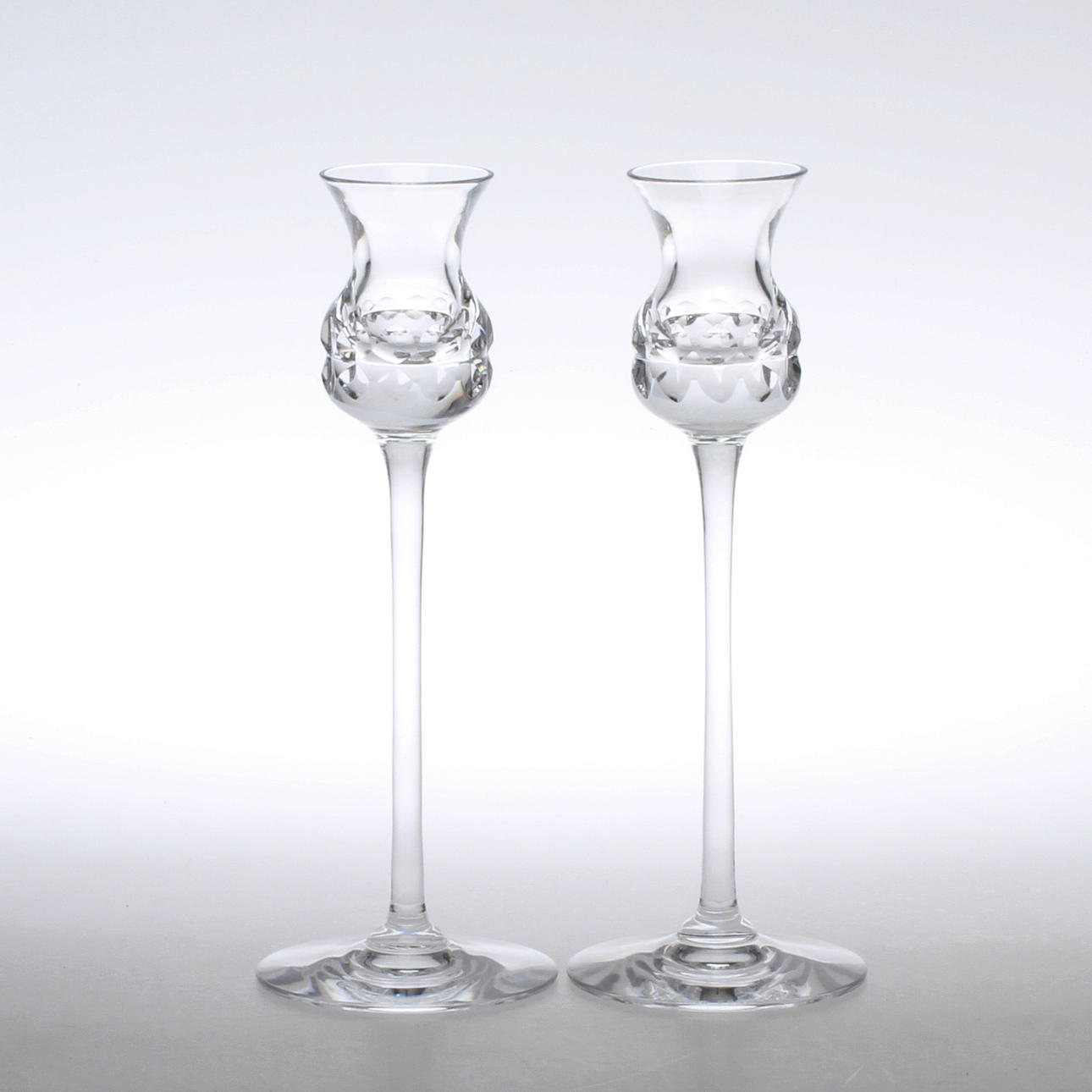 LJUSSTAKAR, 1 par, glas, "Prince", Göran Wärff, Kosta.