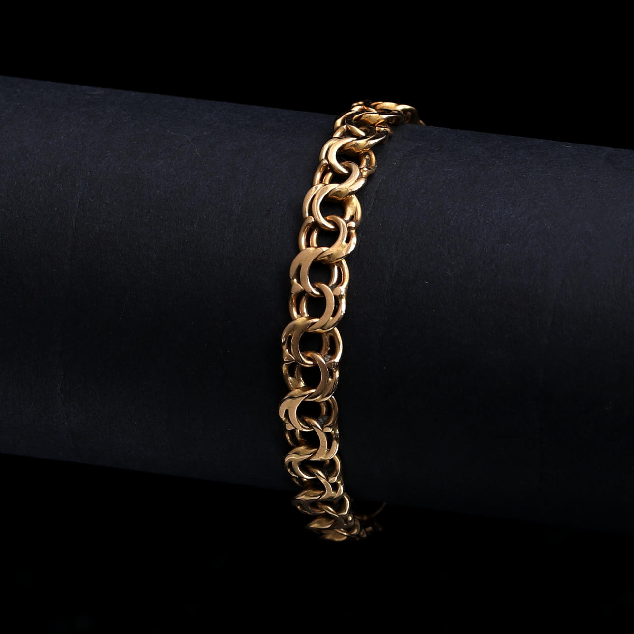 ARMLÄNK, bismarck, 18 k guld, 30.5 gram, 1963.