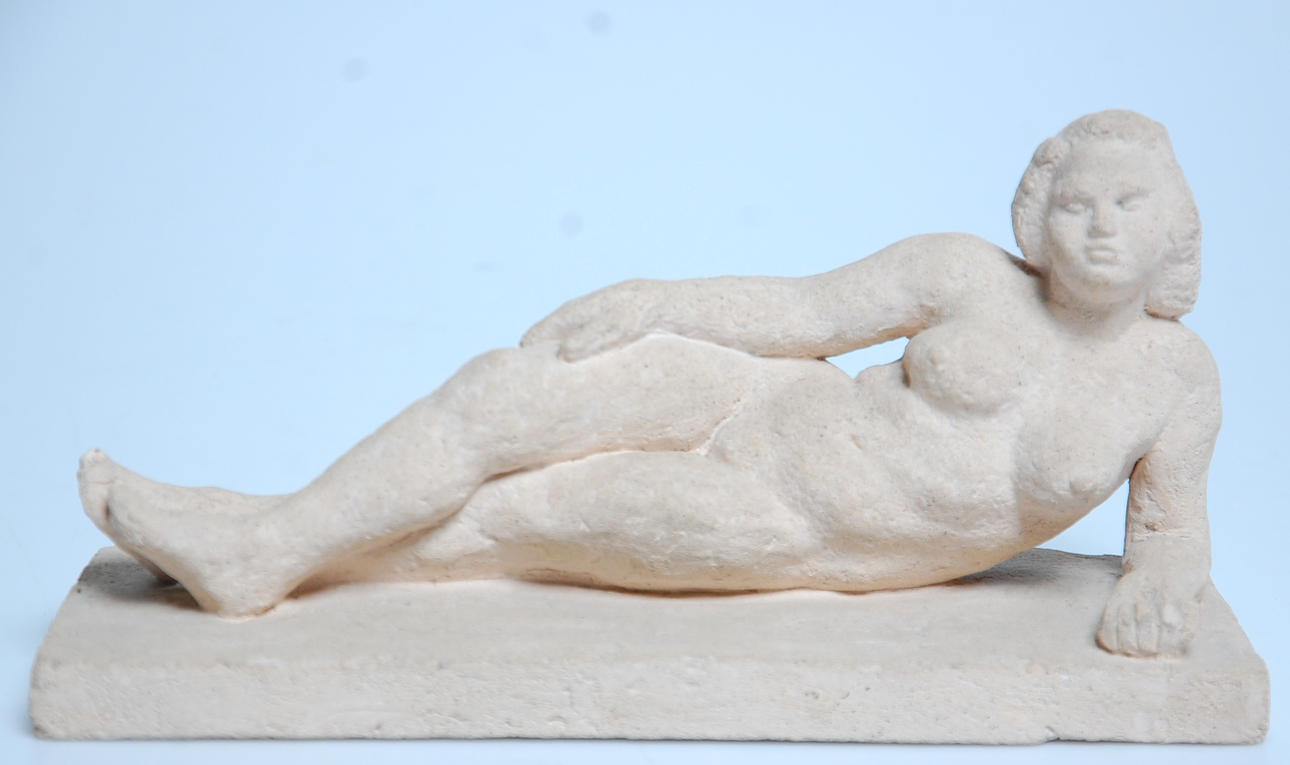 CLARENCE BLUM. 1897-1984, skulptur, terracotta signerad.