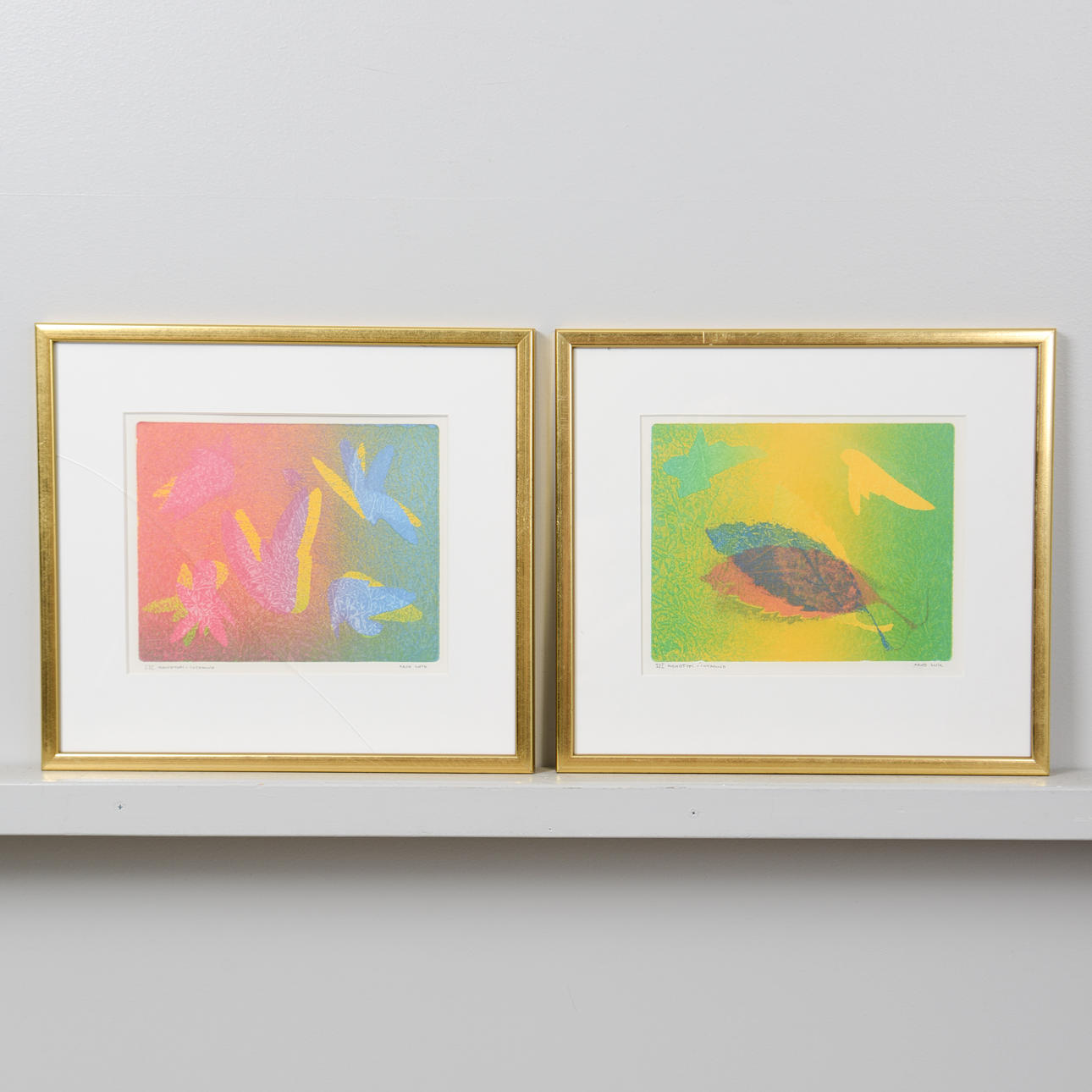 PHILIP ARVO LUIK. Monotypi - Intaglio, 2 st, numrerade, signerade.