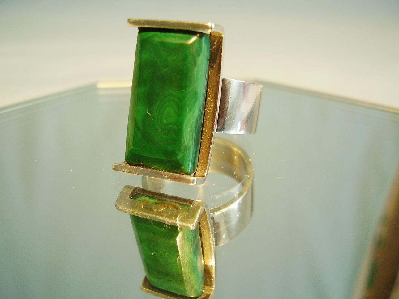 KUPITAAN KULTA. malakit ring, silver 925.