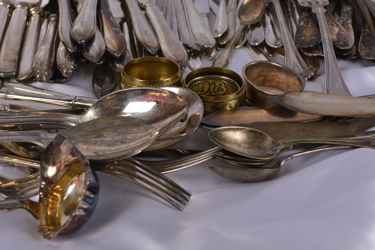 A LARGE BATCH OF NICKEL SILVER, 20th century. Silver & Metals - Silver ...