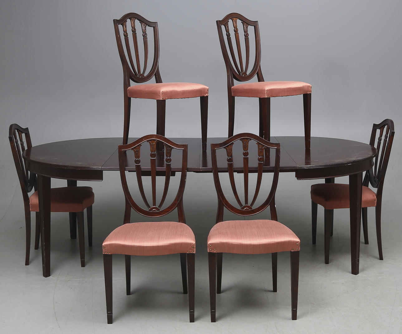 MATSALSMÖBEL, 7 delar, engelsk stil, 1900-tal.