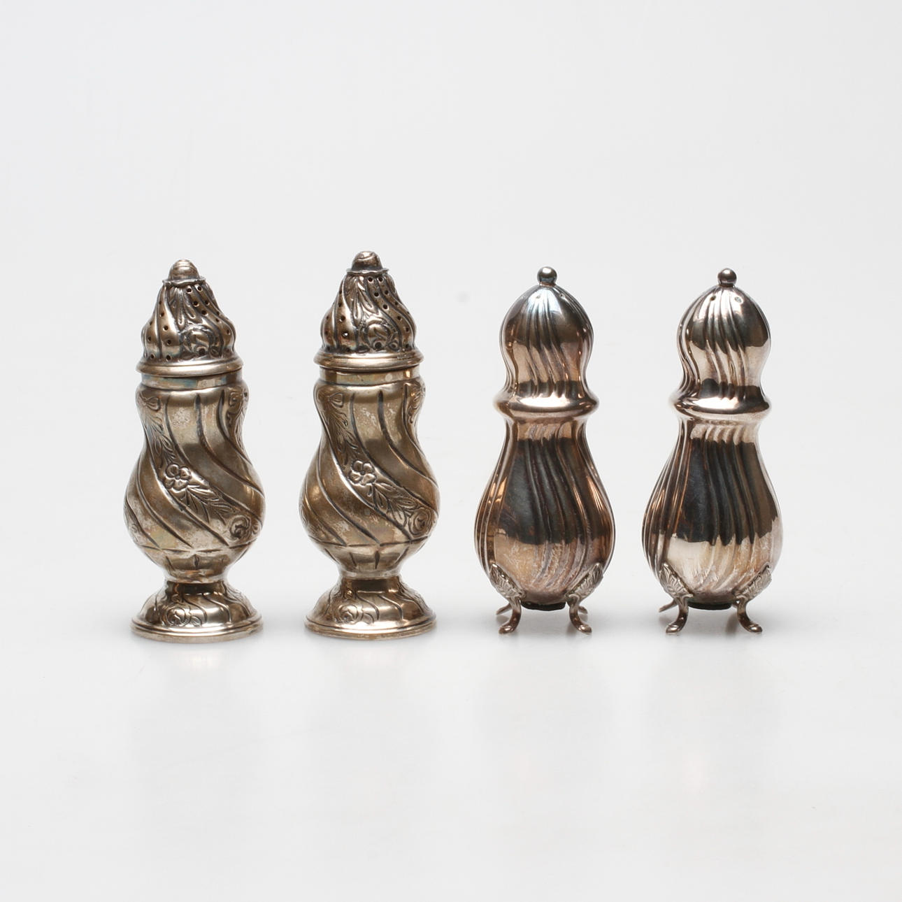 STRÖARE, två par, silver och nysilver, 1900-tal.