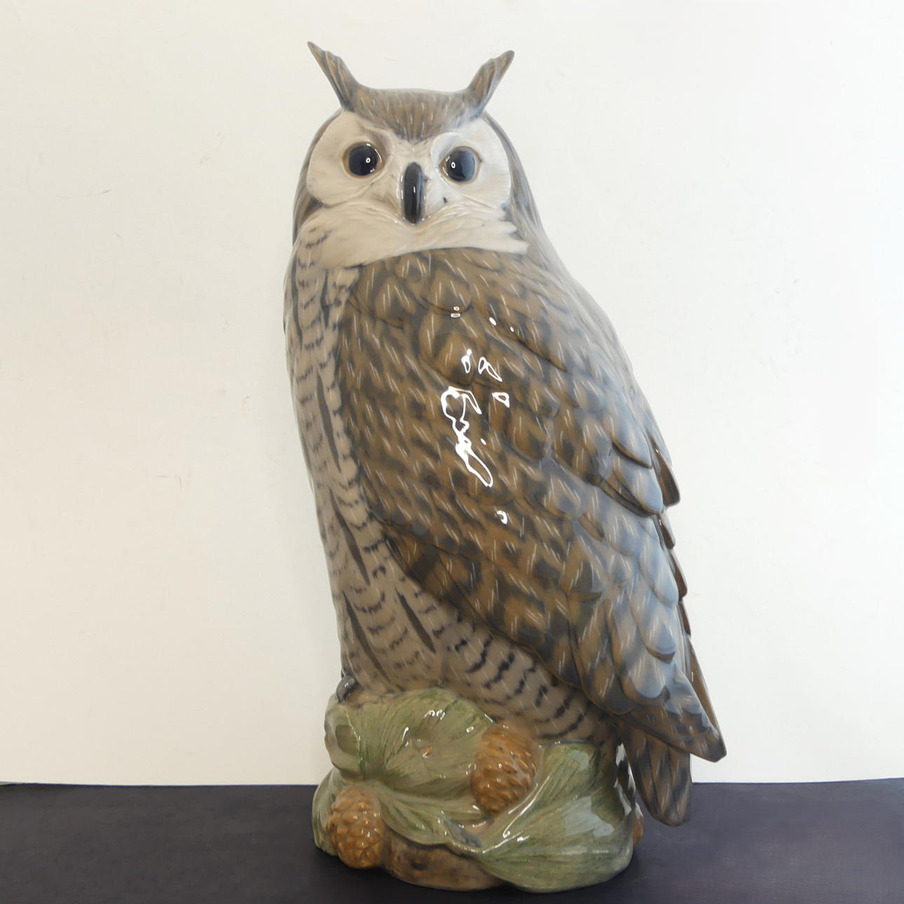 En figur, ugle, Royal Copenhagen.