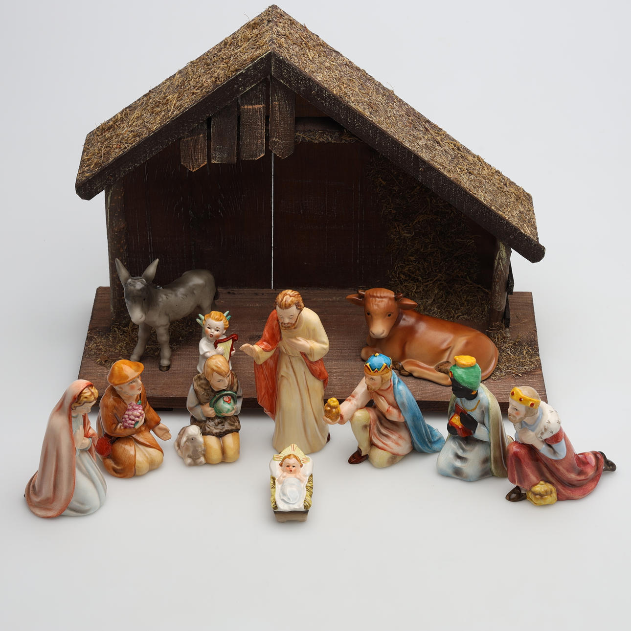 12-teilige Weihnachtskrippe, Goebel, Deutschland.