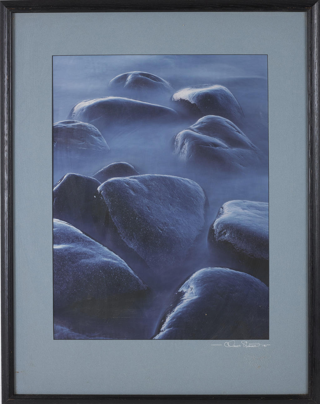 HANS STRAND. Stones, photograph, signed and dated on passepartout.