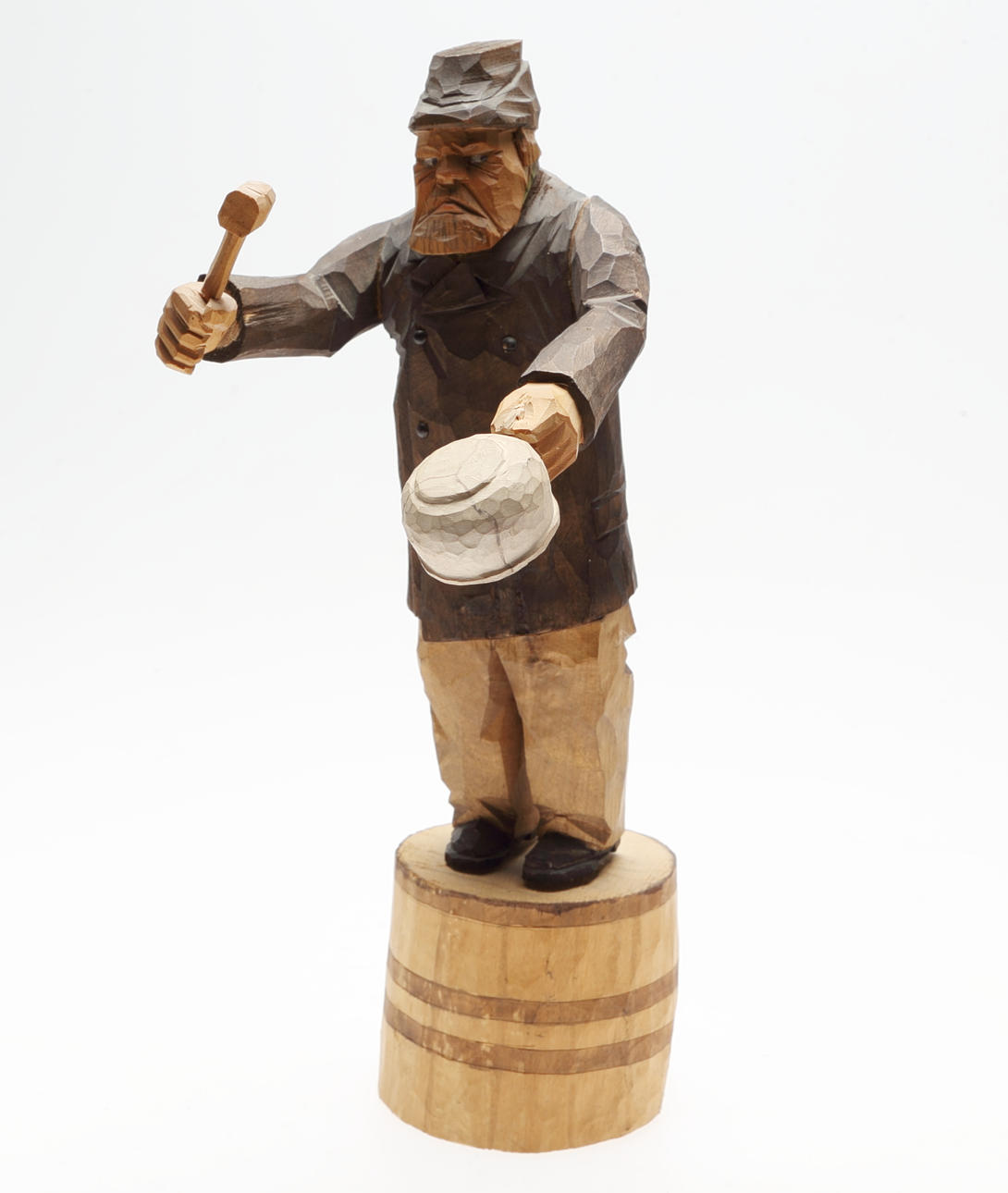 AXEL ERICSON. Auktionsutroparen, skulptur, trä, Västervik, 1937.