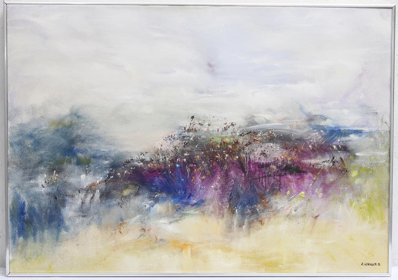 ROGER WIKHEIM. Olja på duk. "Ljung". Signerad -76.