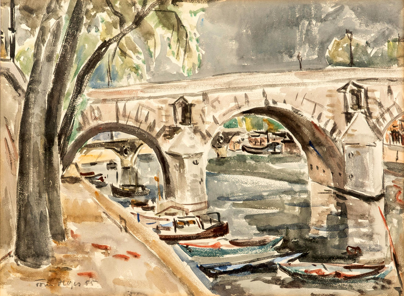 TOM HOPS (1906-1976). Alsterbrücke.