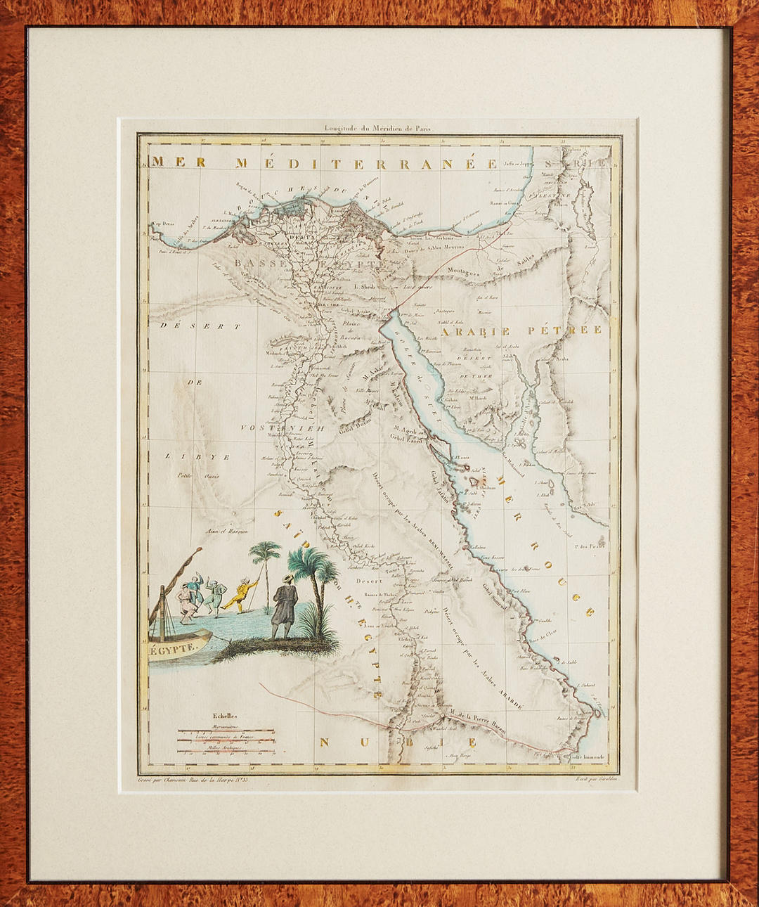 KARTA EGYPTEN, 1800-tal.