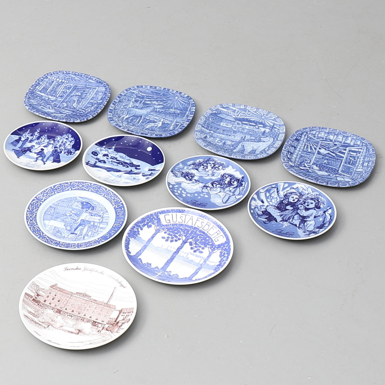 SAMLARTALLRIKAR, 10 st, Gustavsberg, Rörstrand, Porsgrund, i förpackning.