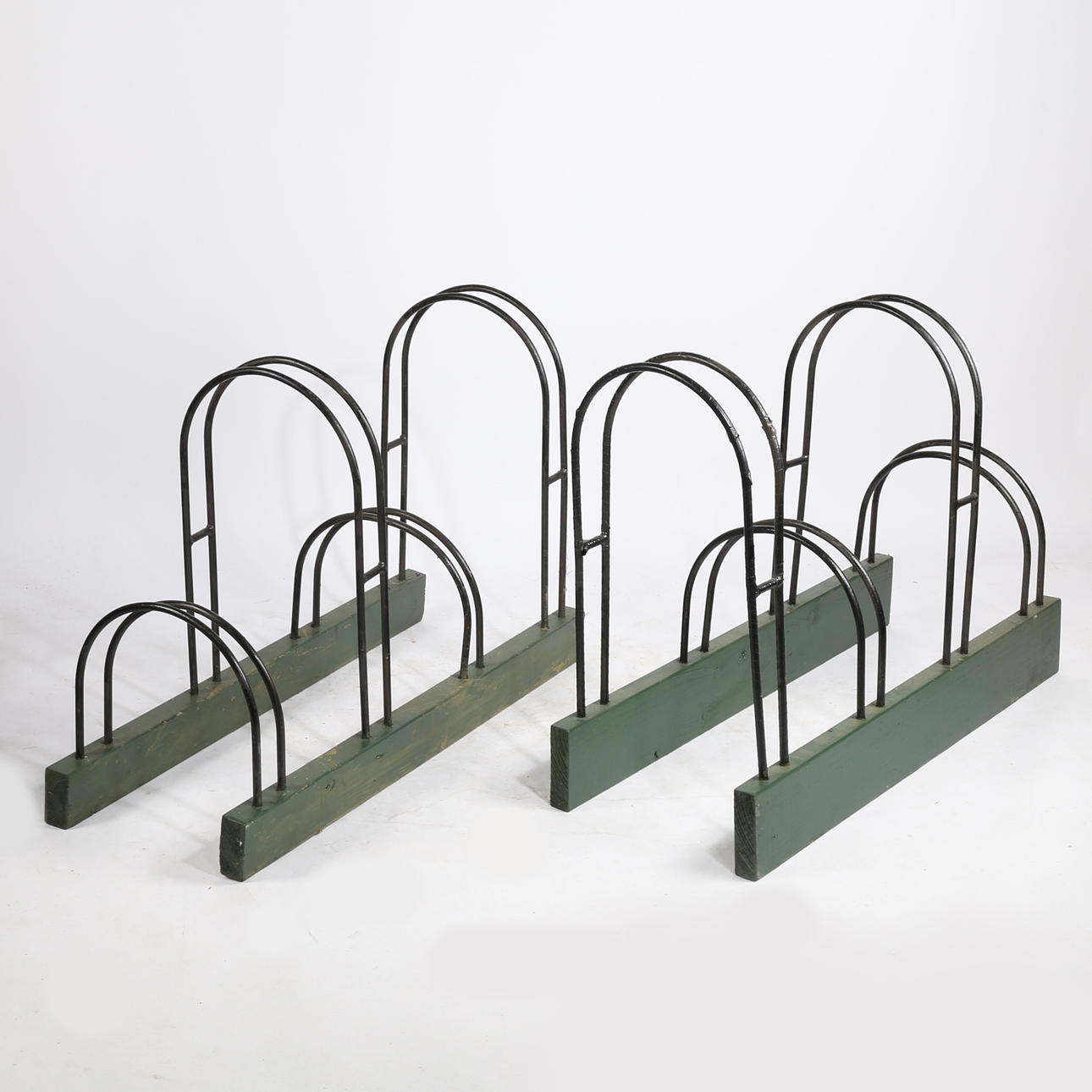 TWO HAND MADE BICYCLE RACKS (2).