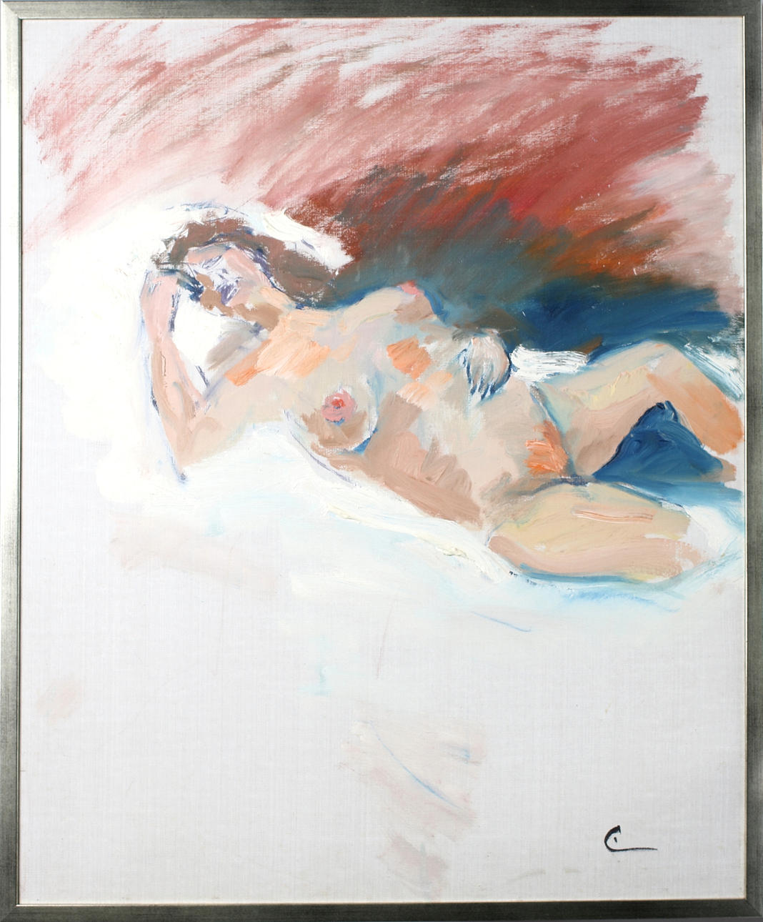 EINAR WENNBERG. Nakenstudie, olja på duk, signerad.