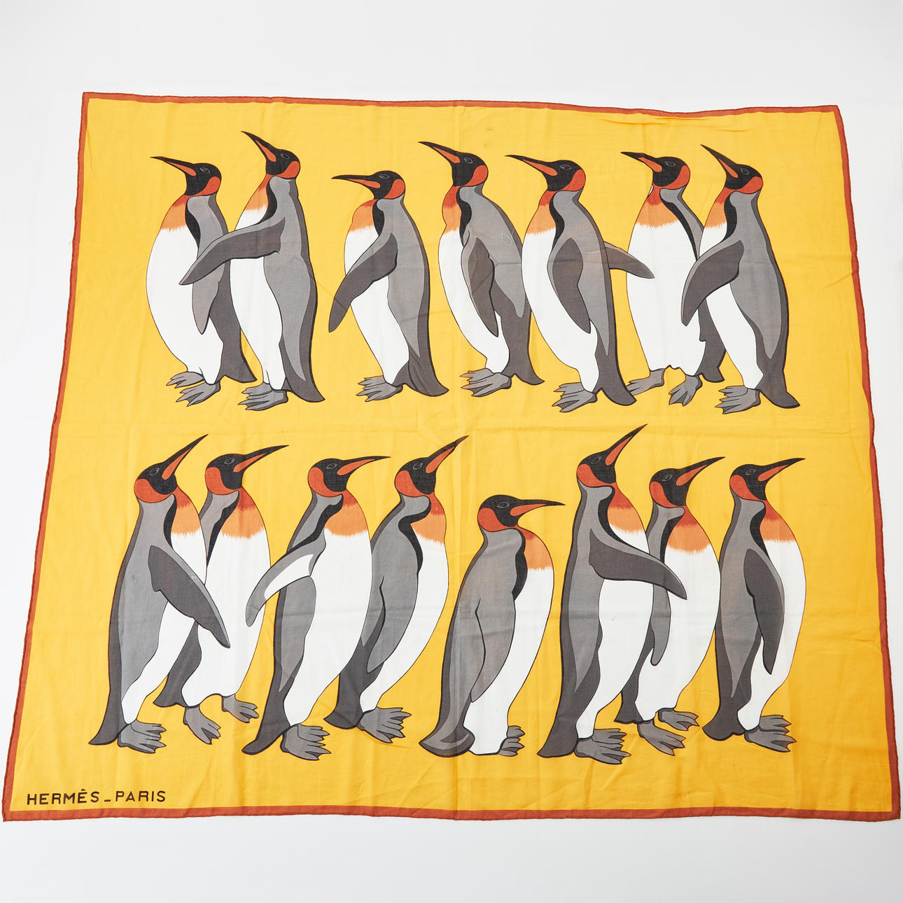 HERMÈS, shawl, “Les Penguins”.