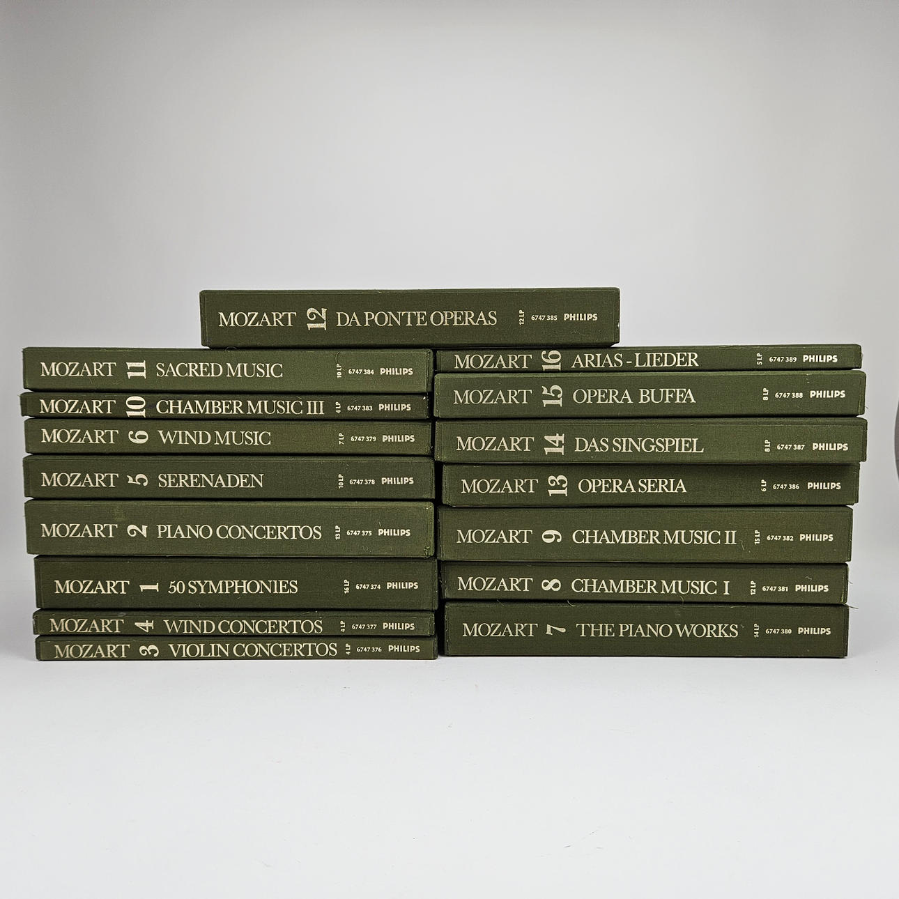 A set of 16 LP boxes, Mozart edition, Philips. Miscellaneous