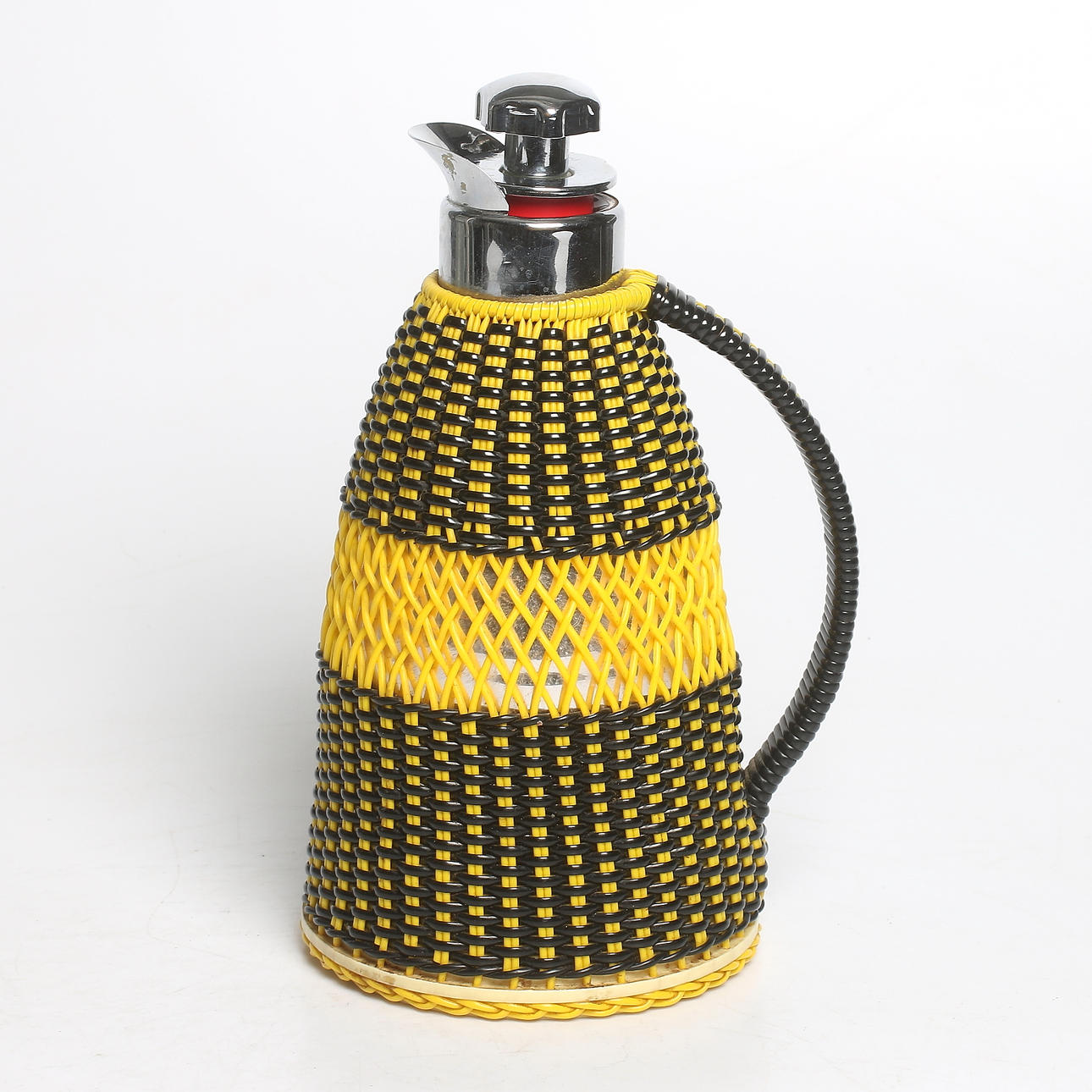 TV-KANNA, flätad plastrotting, "Kokhett", Termosverken, Jönköping. 1950-tal.