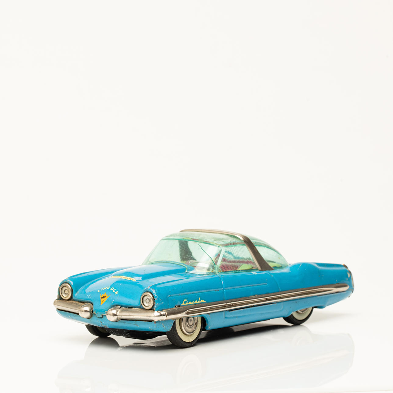米澤【オペル オリンピア レコルト シルバー大】ブリキtin toy car箱無 TOY CAR, Yonezawa, Lincoln XL-500 Sundeck, Japan, 1950s. Toys
