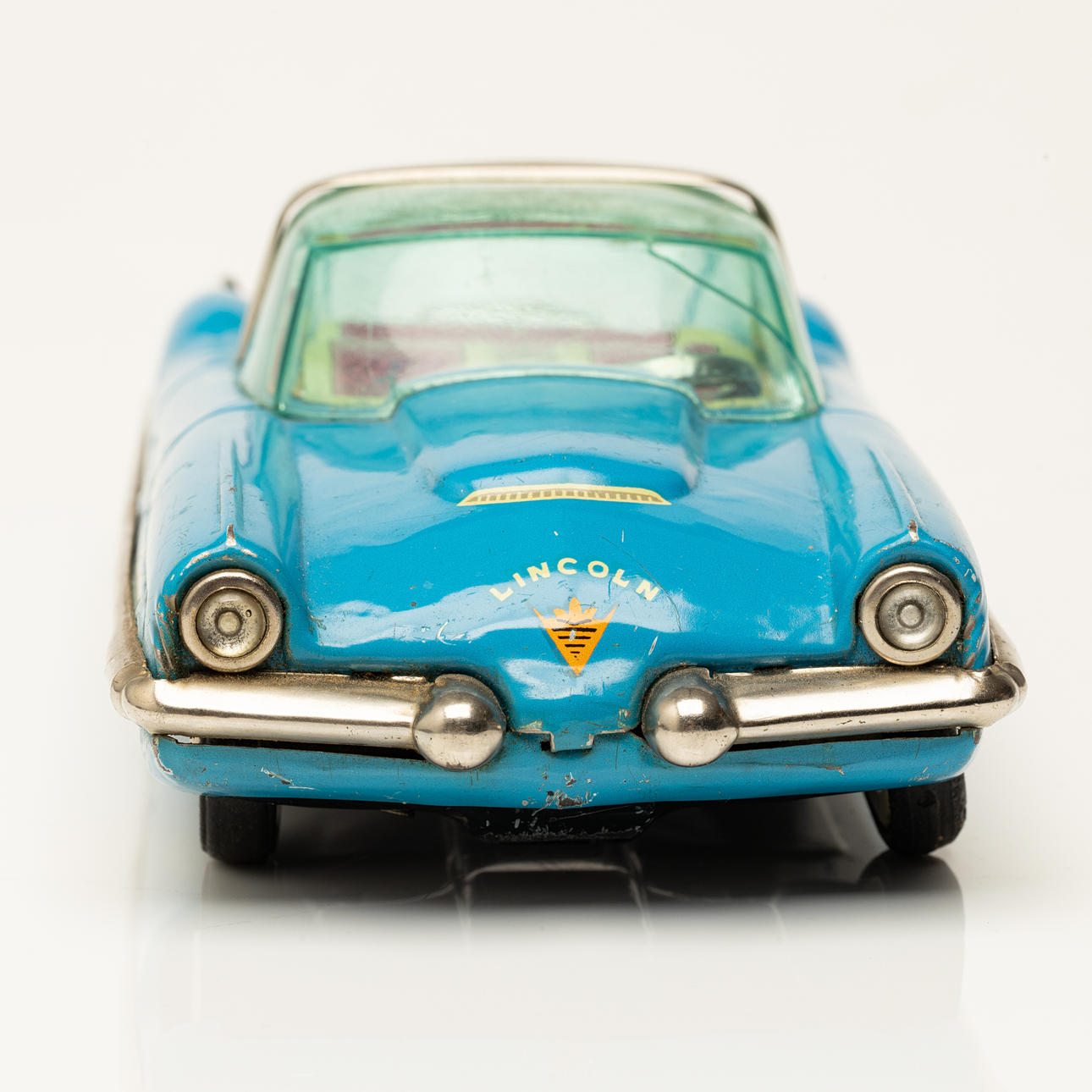 米澤【オペル オリンピア レコルト シルバー大】ブリキtin toy car箱無 米澤【オペル オリンピア レコルト シルバー大】ブリキtin toy car箱無