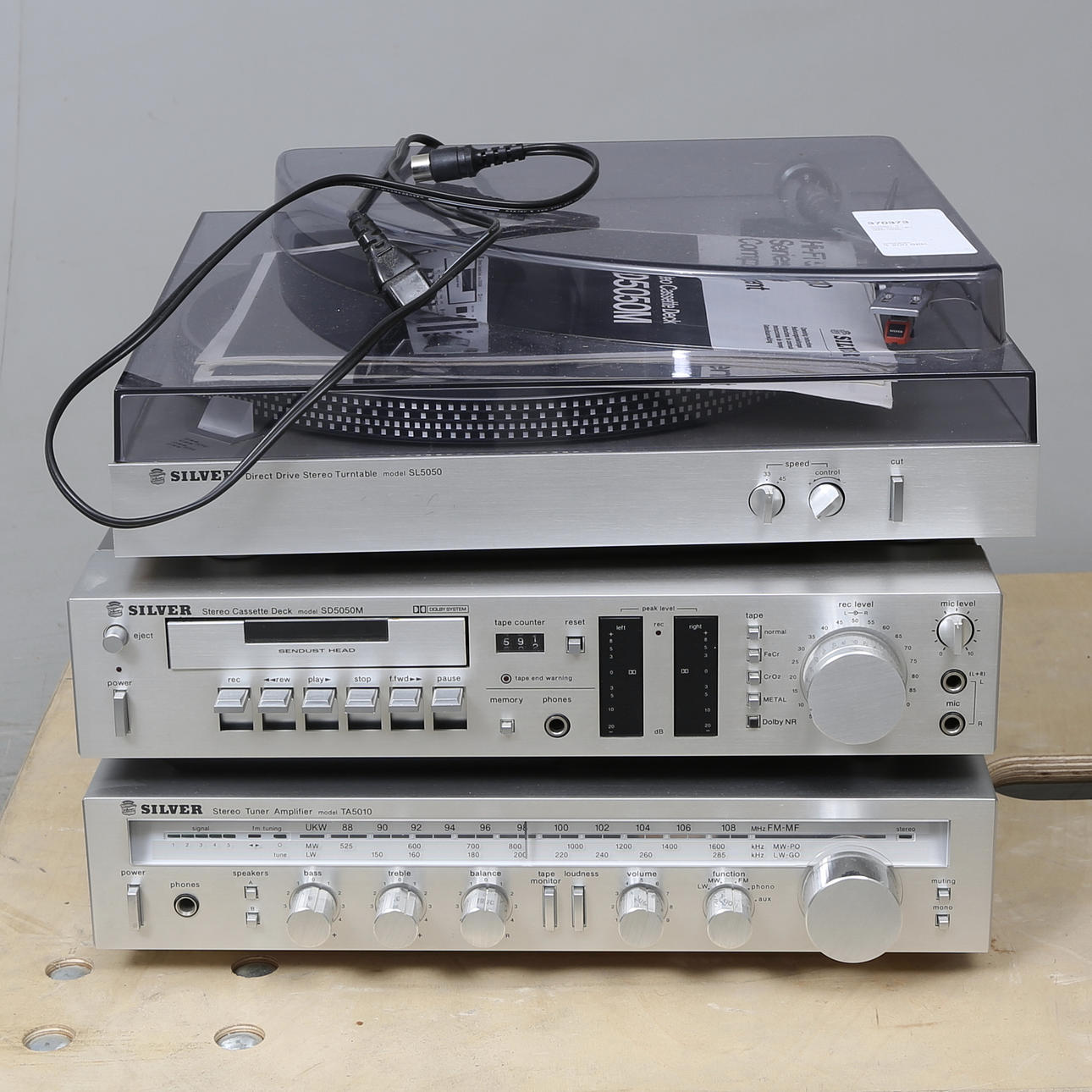 STEREO, 3 delar, Silver, HiFi 5000 series.