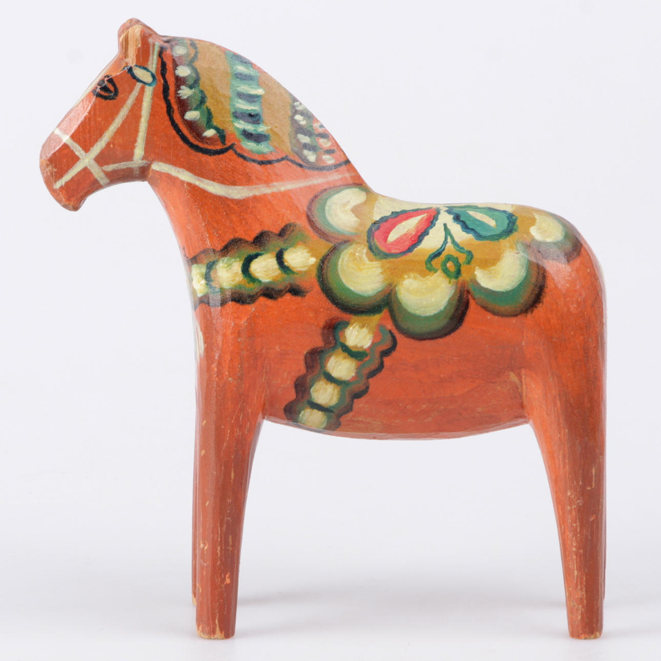 DALAHÄST, bemålat trä, Mora, tidigt 1900-tal.