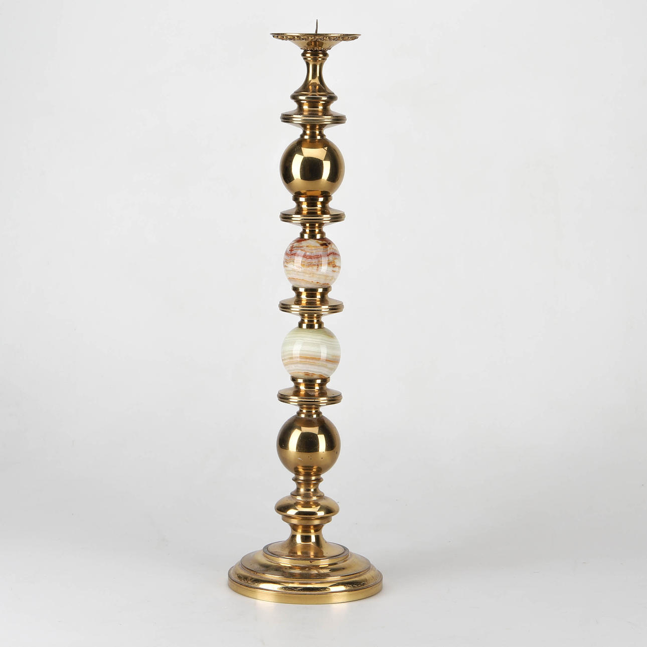 GOLVLJUSSTAKE, mässing och alabaster.