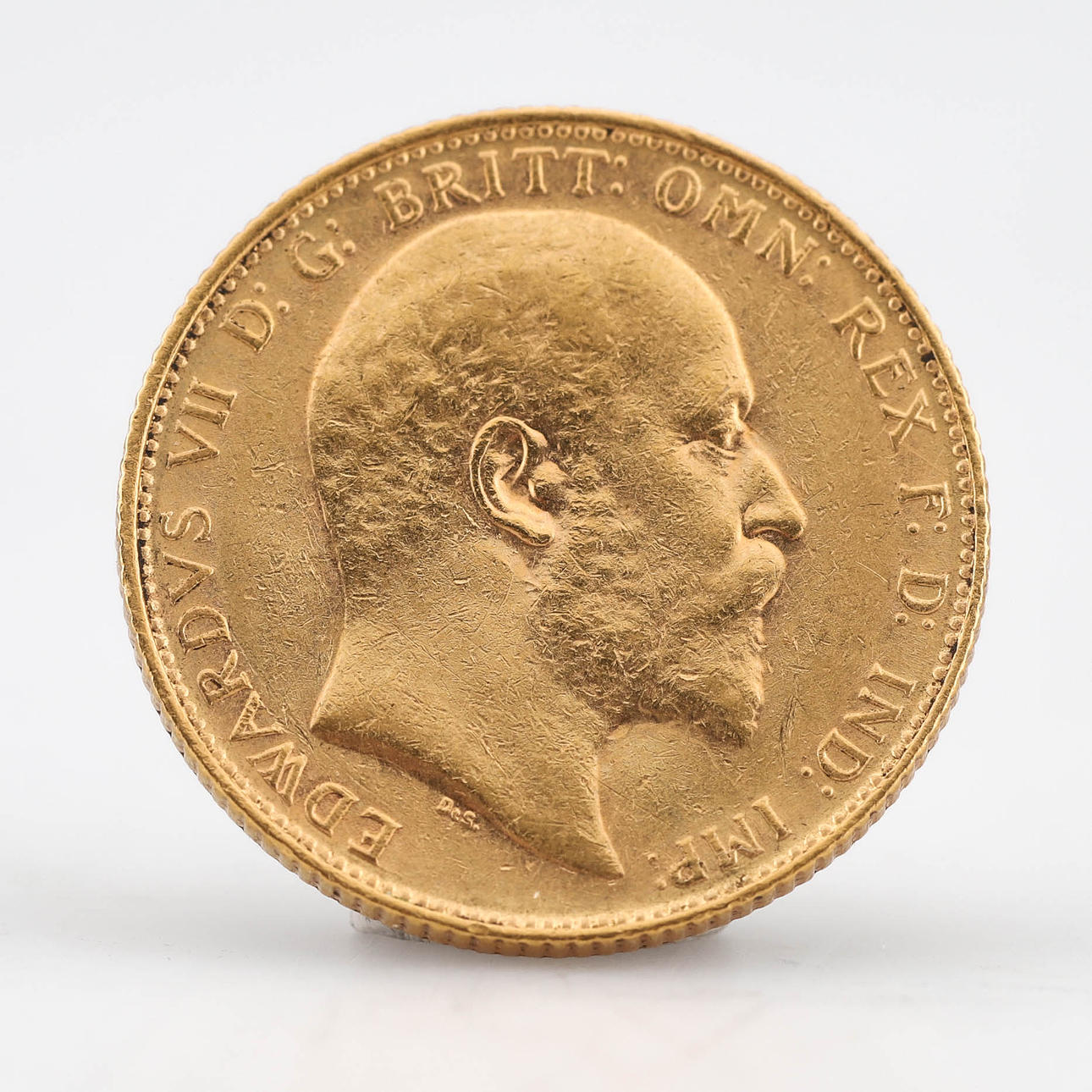 GOLD COIN, 22K gold, Edward VII, 1 souvereign, England 1907. Coins 