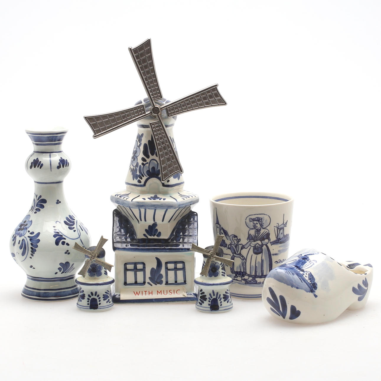 DELFT-PORSLIN, 6 delar, Holland, 1900-tal.
