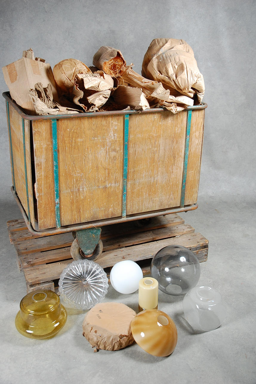 LAMPKUPOR, ca 25-30 st, glas, 1960-70-tal.