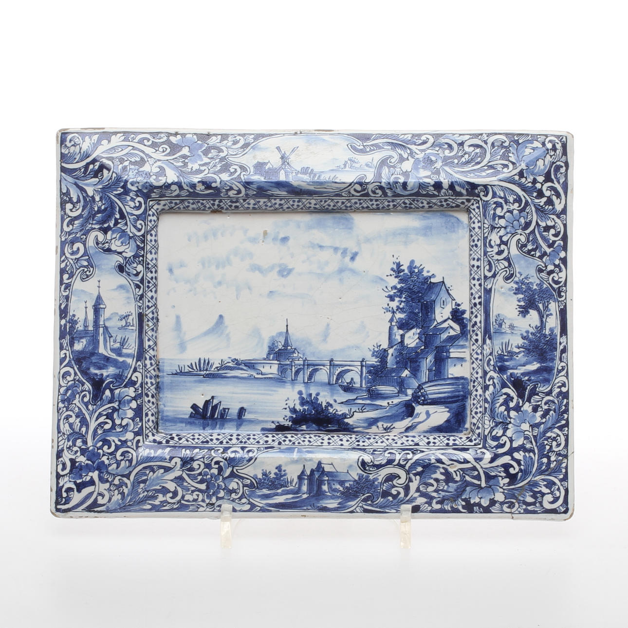 VÄGGPLAKETT, fajans, Delft, 1800/1900-tal.