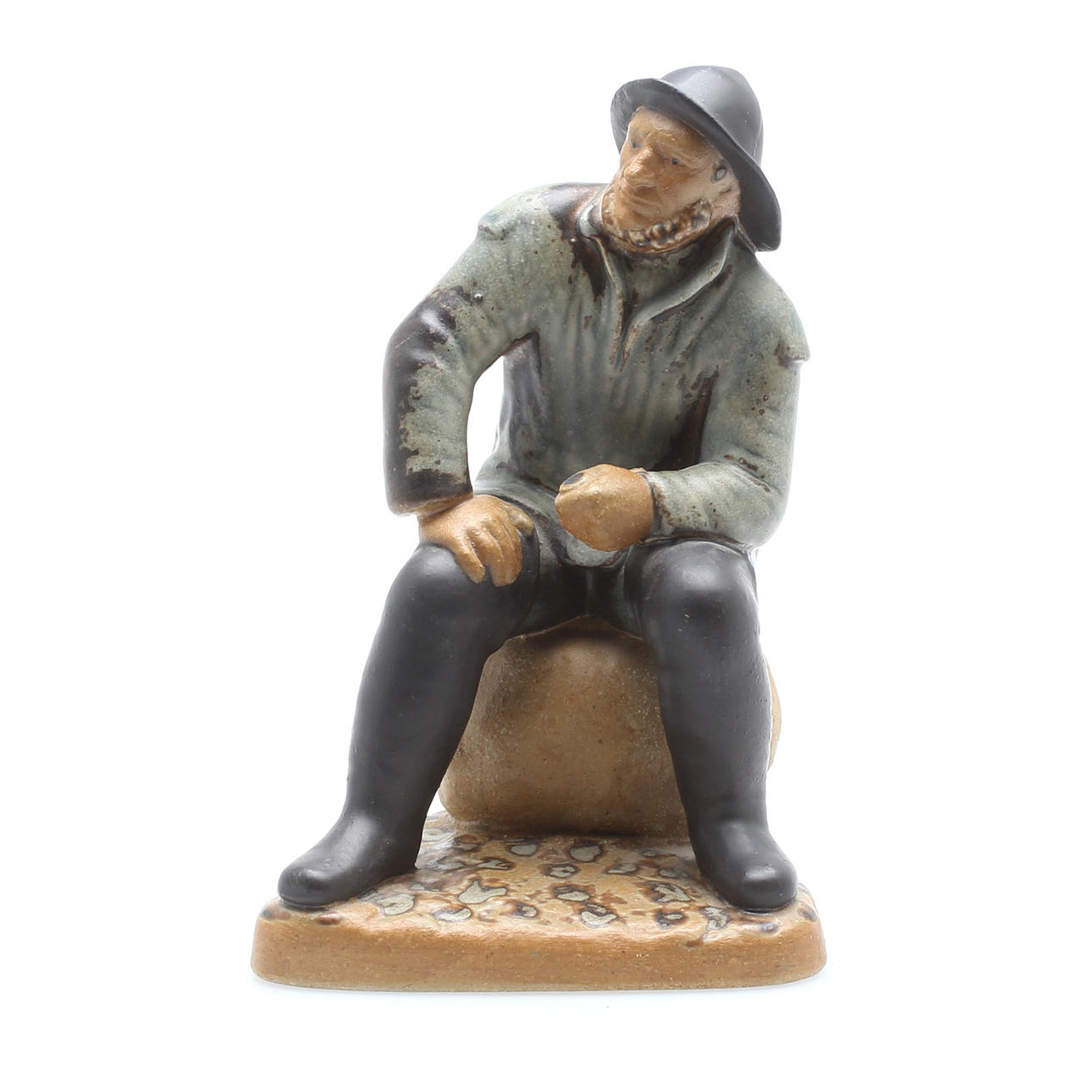 SKULPTUR, fiskargubbe, Bing & Gröndahl, Danmark, keramik, 1900-tal.