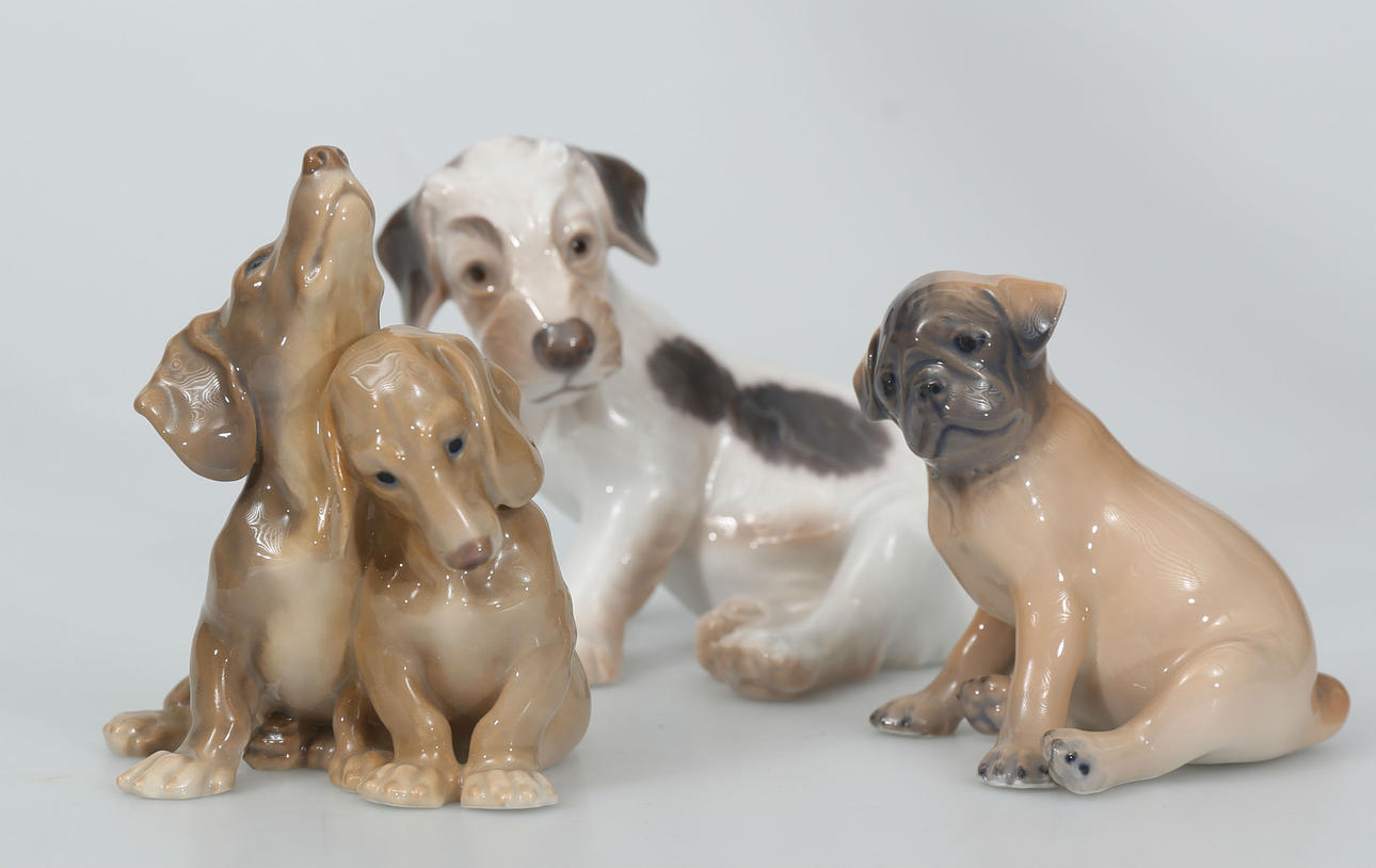 FIGURINER, porslin, 3 stycken, Bing & Gröndahl.