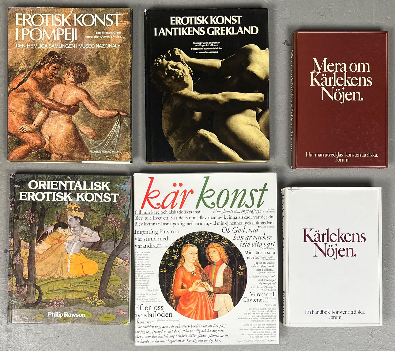 BÖCKER, bland annat erotisk konst.