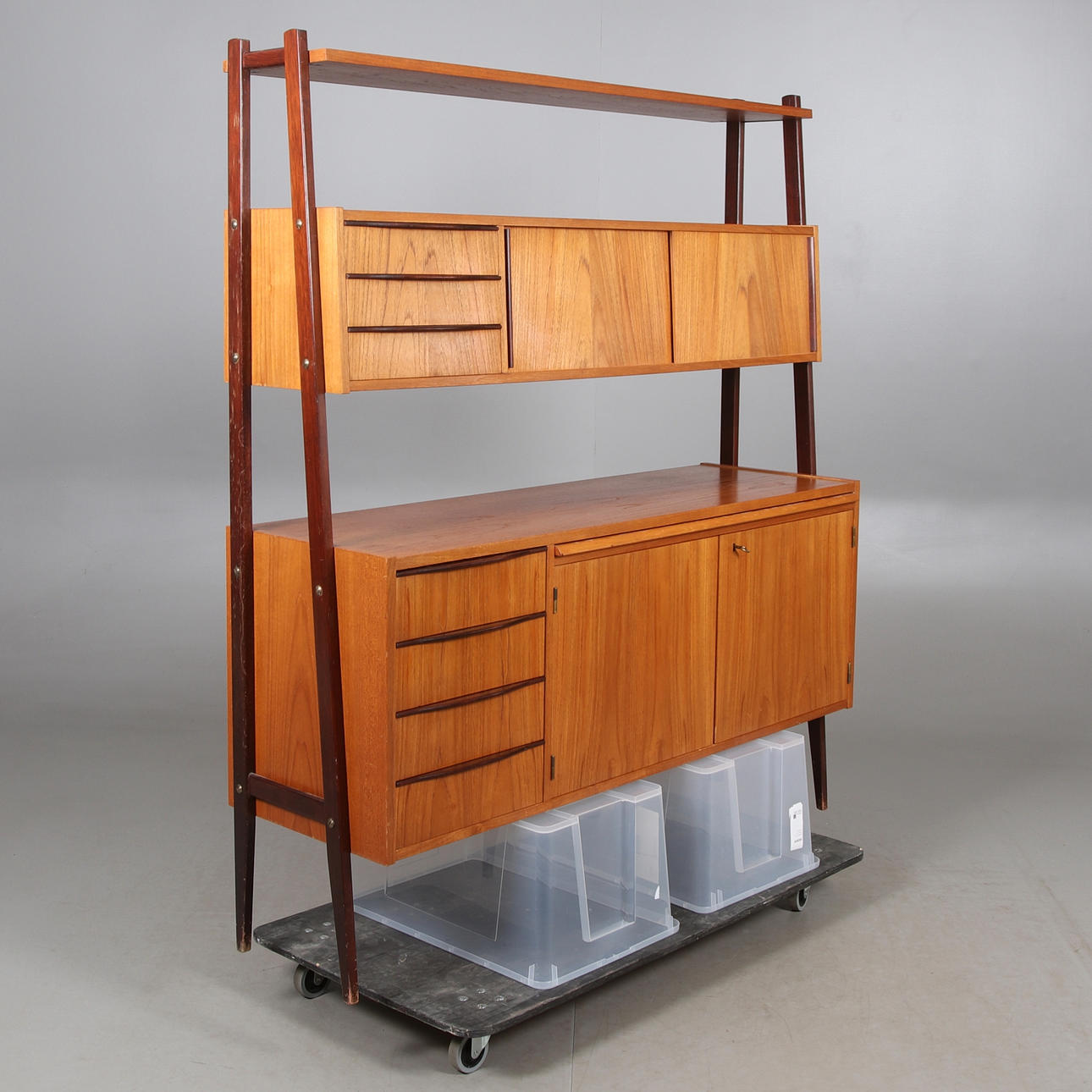 A teak bookcase, 1950s/60s.