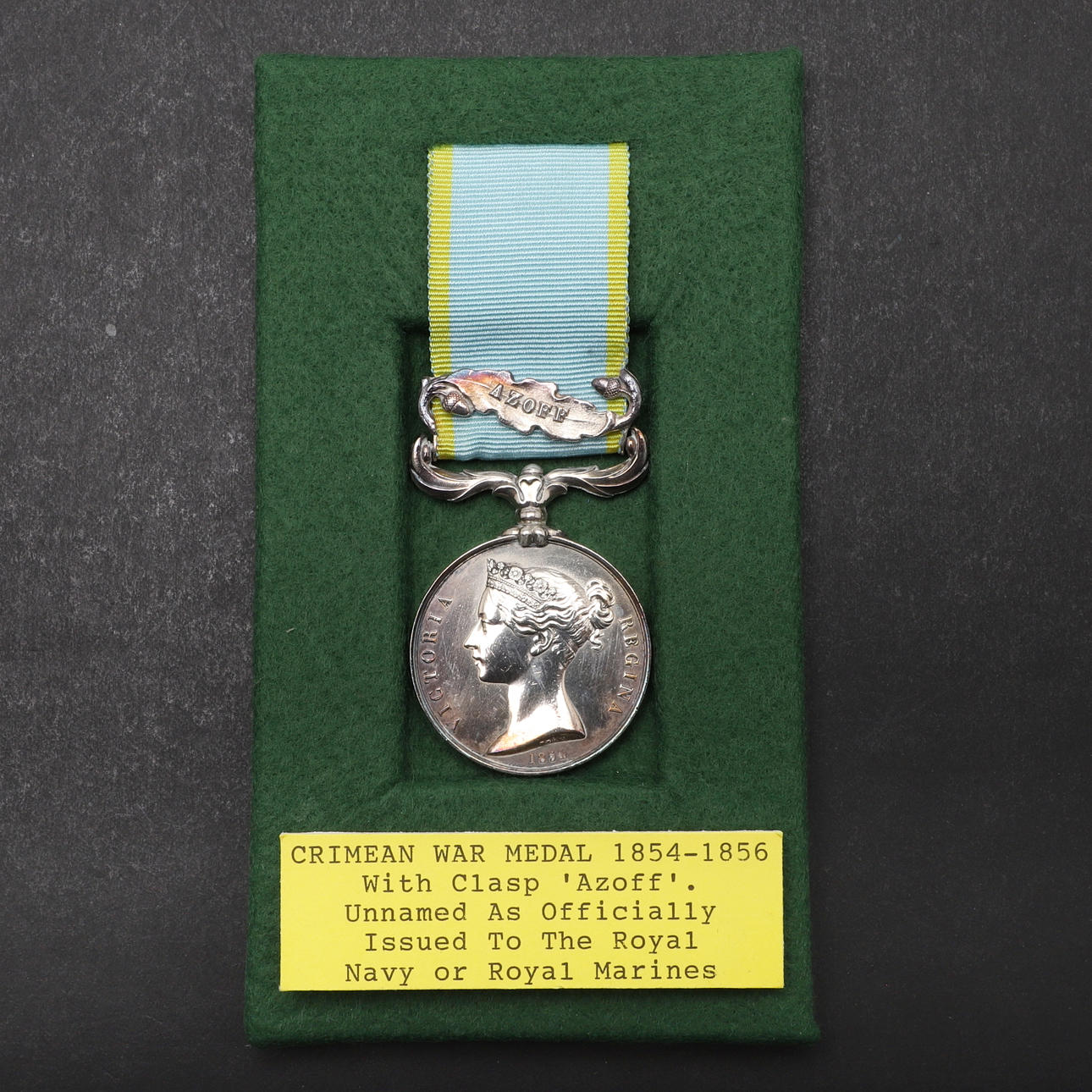 A CRIMEA MEDAL 1854-56 WITH AZOFF CLASP UNNAMED AS ISSUED. Coins ...
