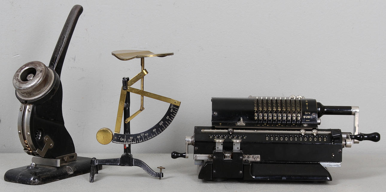 RÄKNESNURRA, Orginal-Odhner, Göteborg, BREVVÅG och NITAPPARAT.