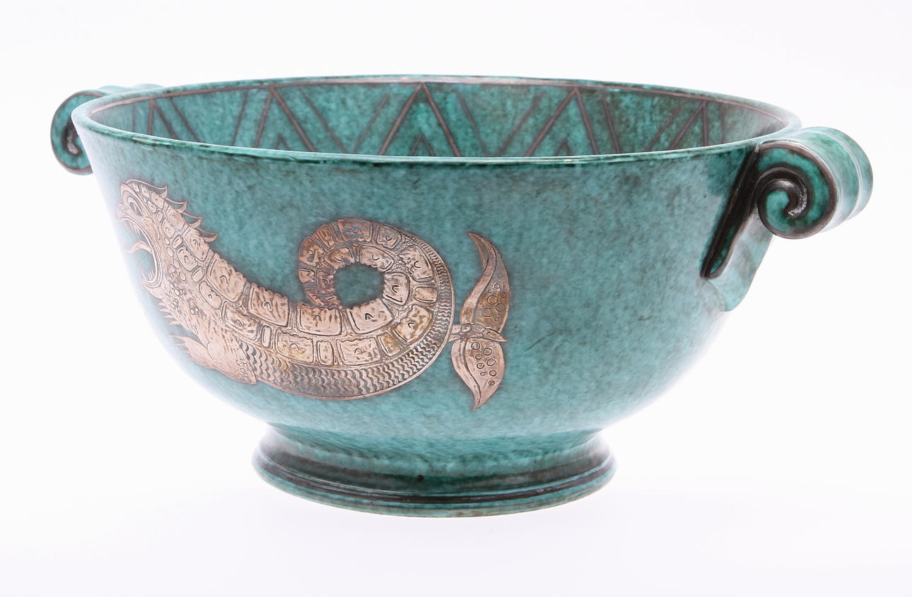 WILHELM KÅGE. SKÅL, "Argenta", Gustavsberg, sign.