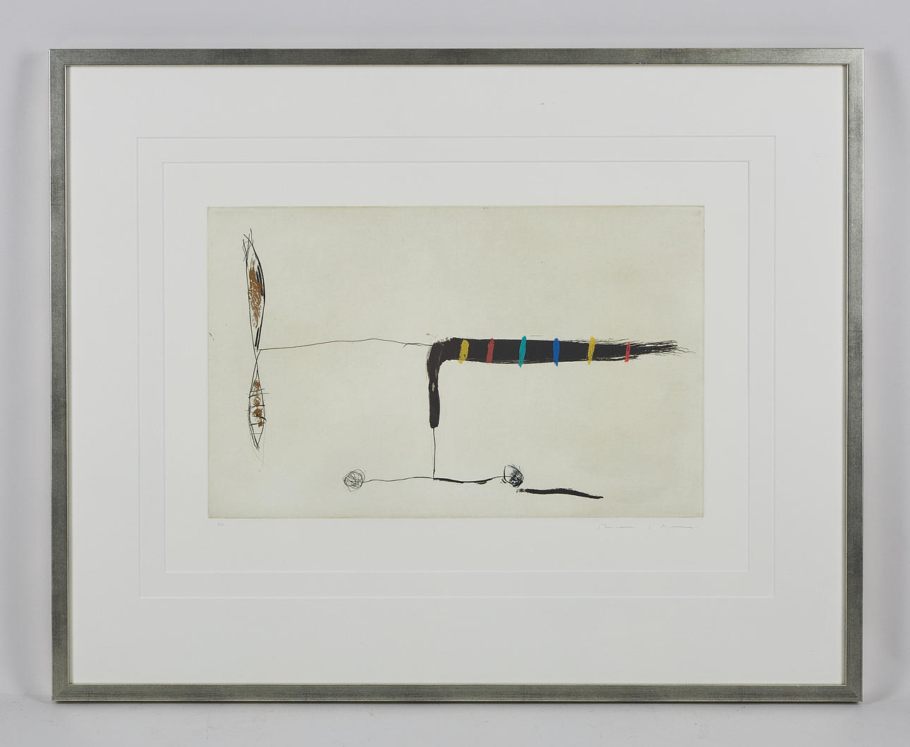 JOSEPH RIERA I ARAGO (1954). Composition, signed, etching, HC.