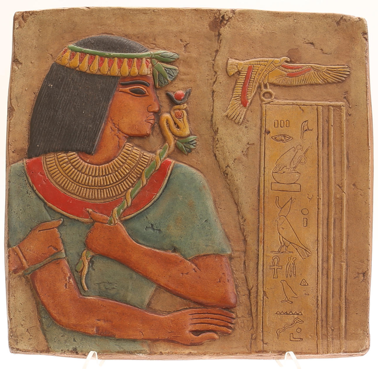 WALL PLAQUE, stoneware, Isis art.