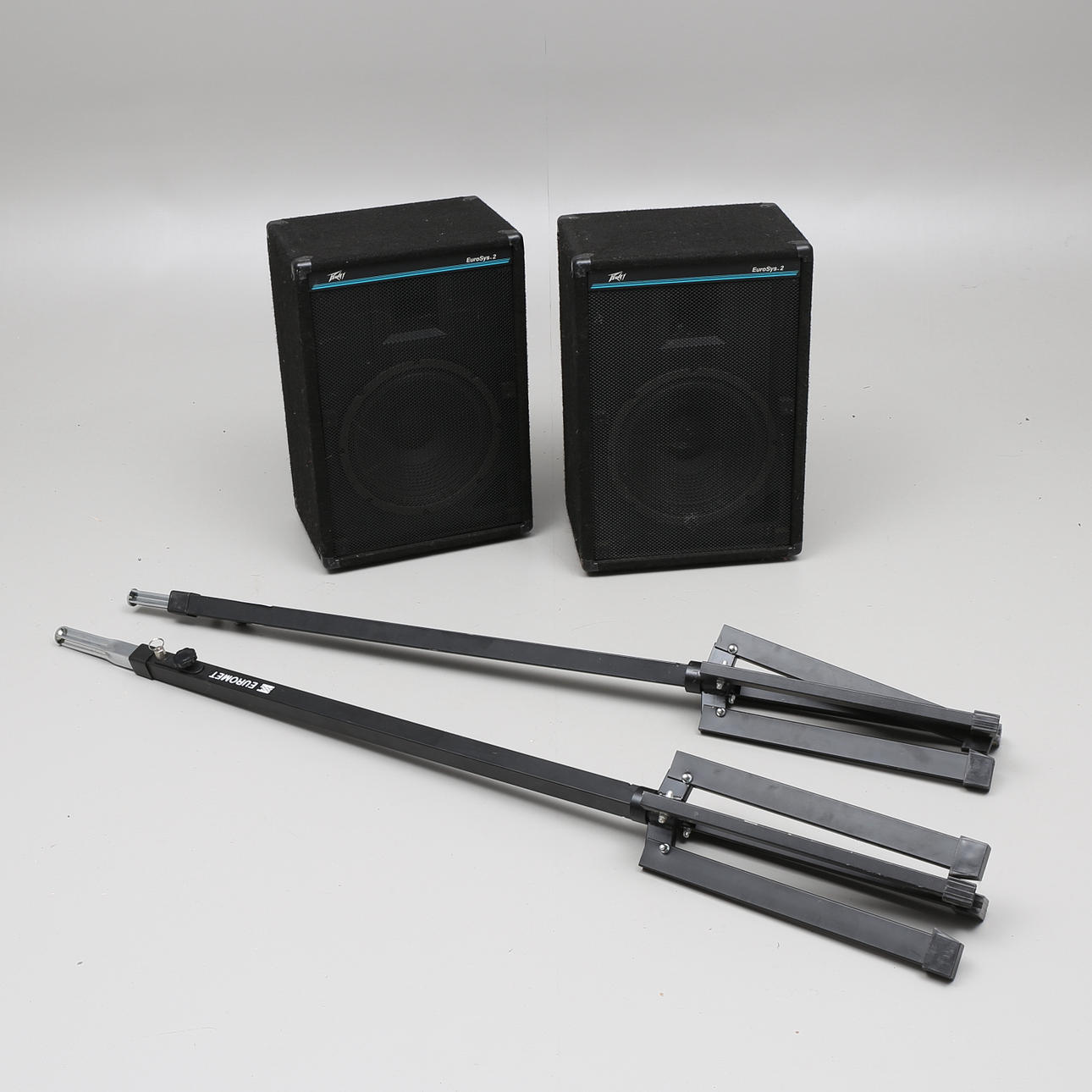 HÖGTALARE, ett par, Peavy Electronics, Eurosys 2 (U.K) med STATIV Euromet.