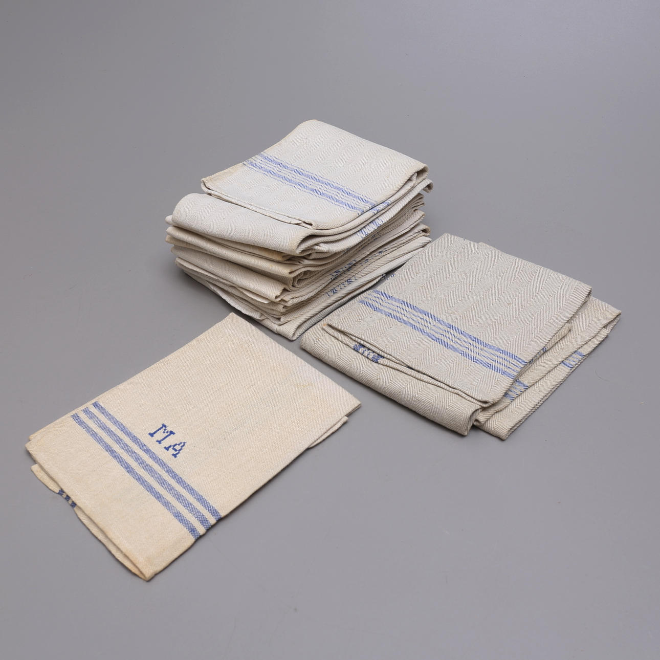 Leinentücher, 12 Stück, grobes Leinen, ähnlich.