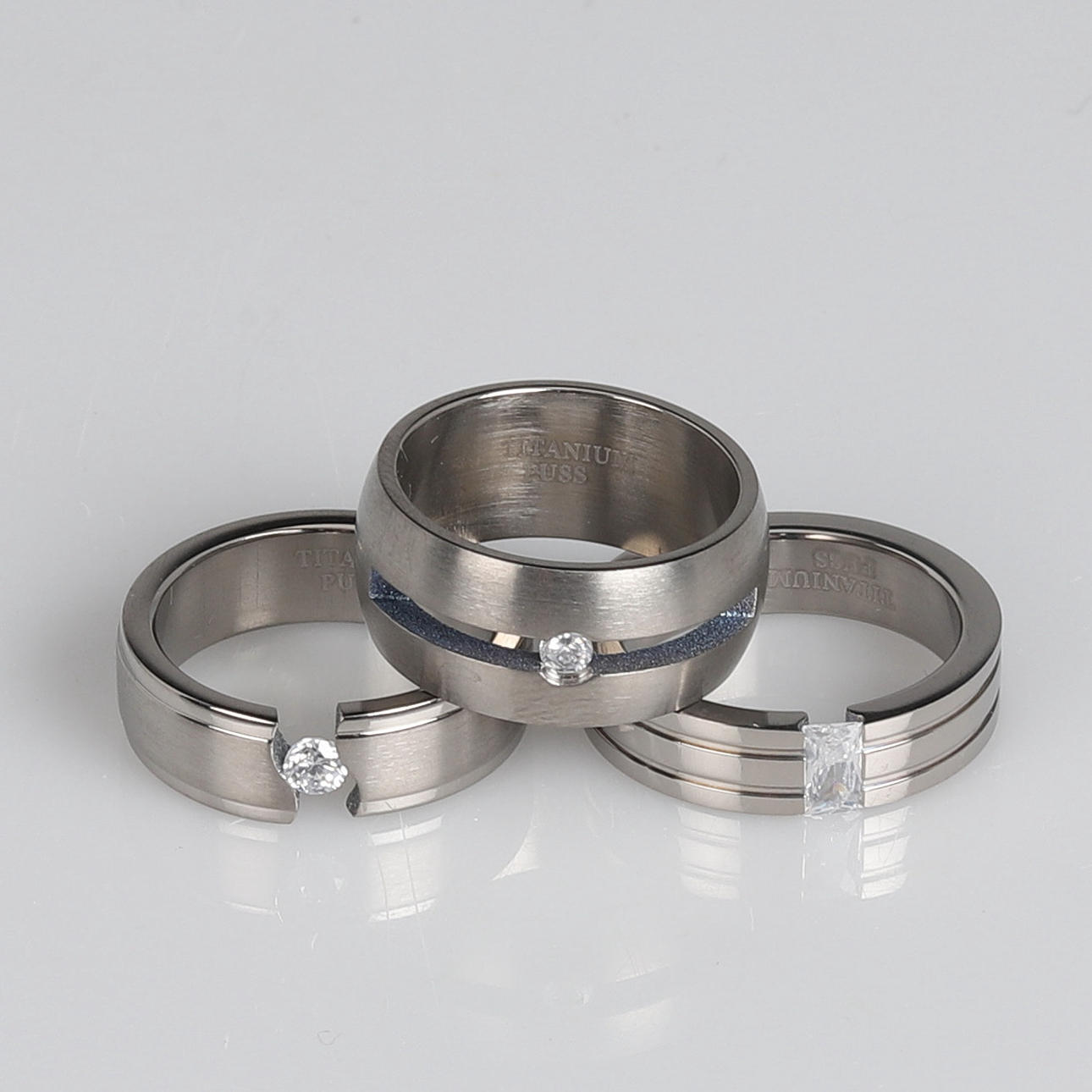 RINGS, 3 pcs, Titanium, Puss.