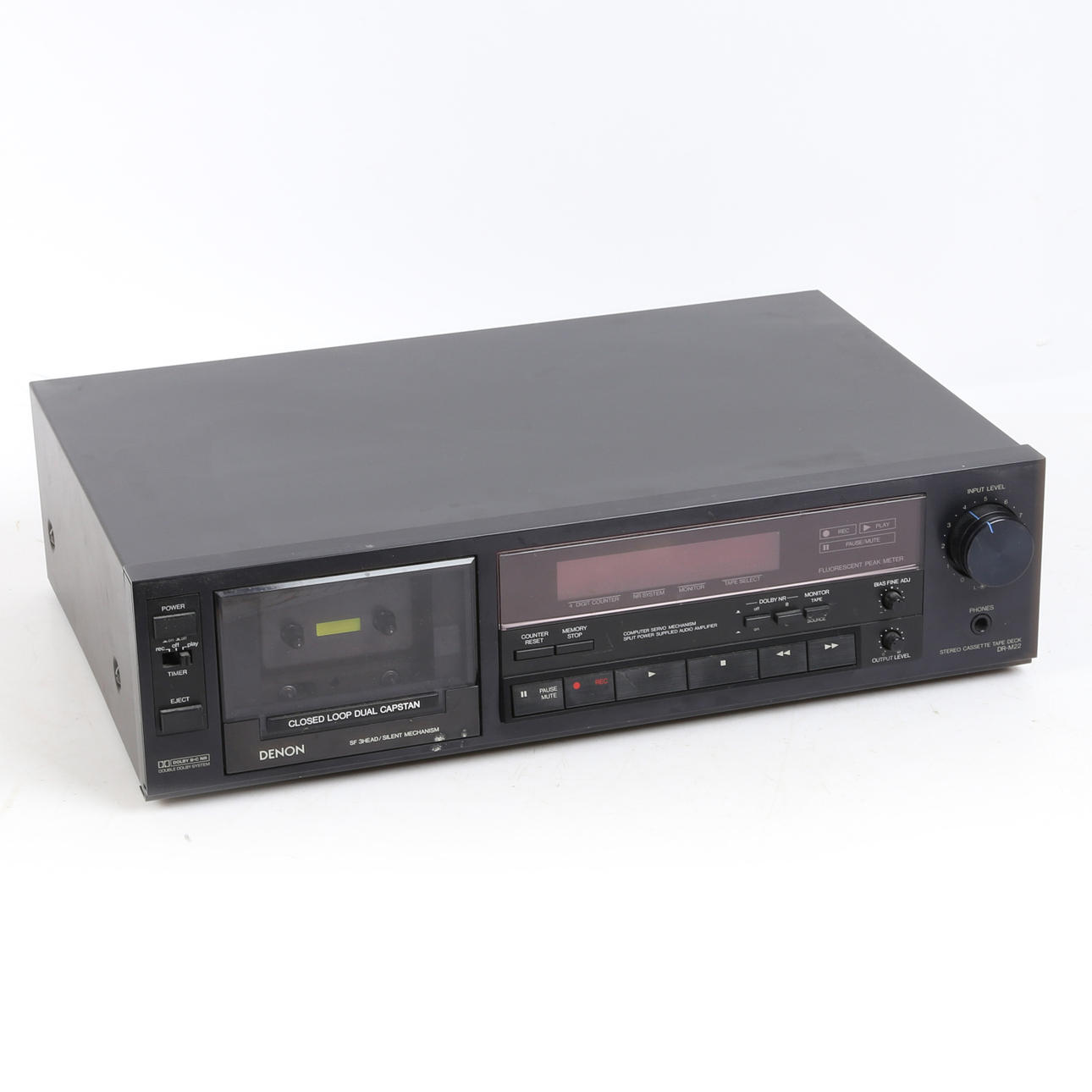 DENON DR-M22 STEREO CASSETTE TAPE DECK.