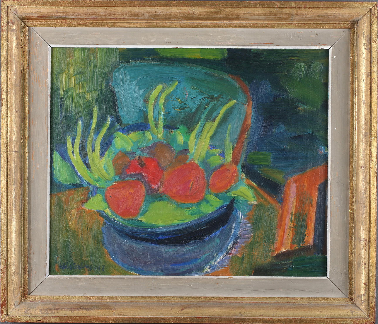 SVEN-ERIK WÄSTERBERG, Fruktkorg, olja på duk, signerad och daterad -47.