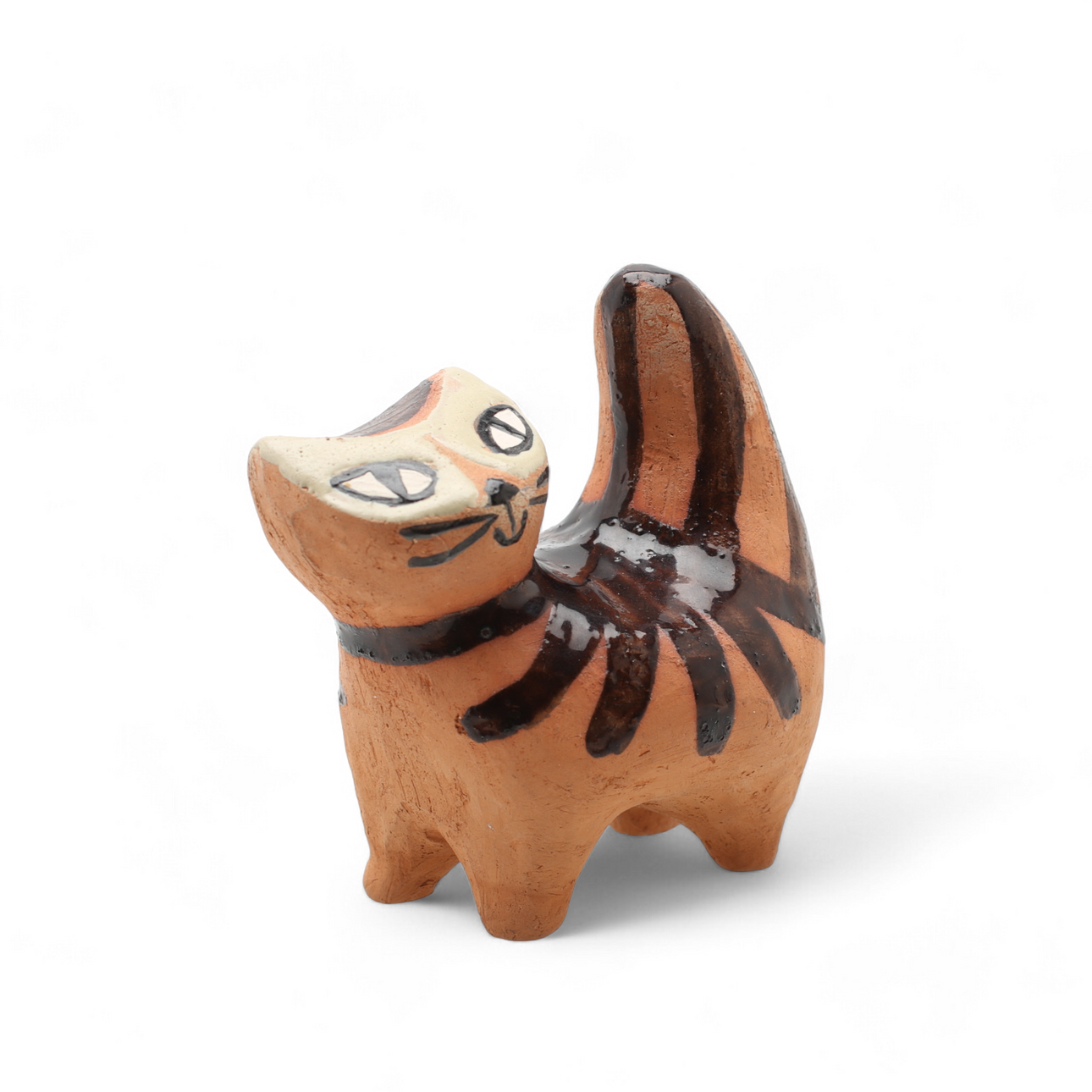 Keramikfigur, Katze, 20. Jahrhundert.